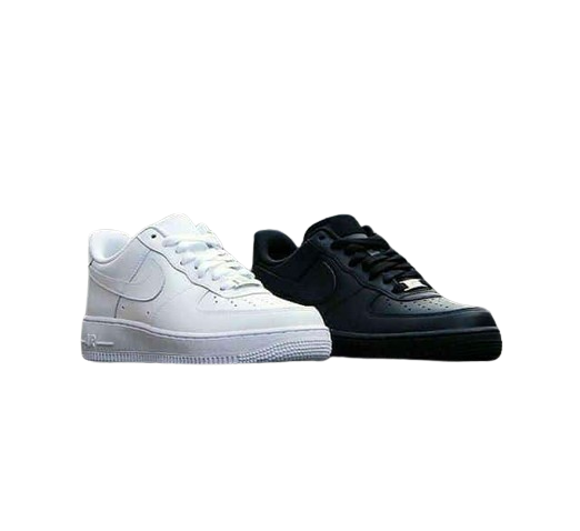 Air Force 1 Unisex Sneakers Available in Black and White With Rubber Sole