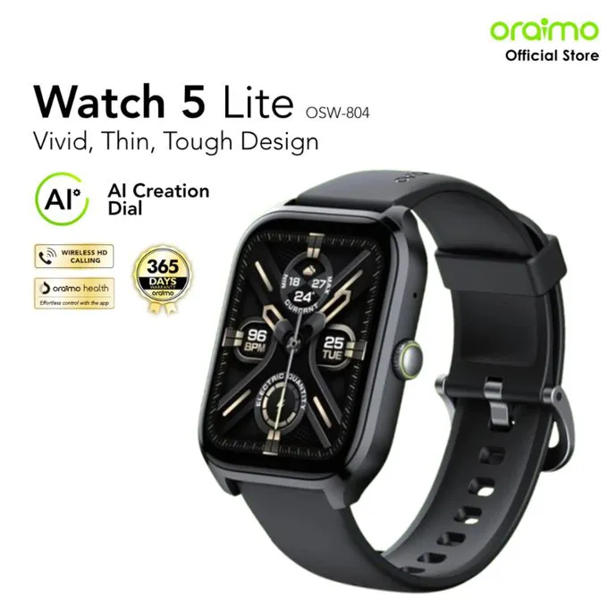 FLASH SALE! Oraimo Watch 5 Lite Smart Watch Smartwatch OSW-804 2.01'' Screen Bluetooth Durable Waterproof Dust proof