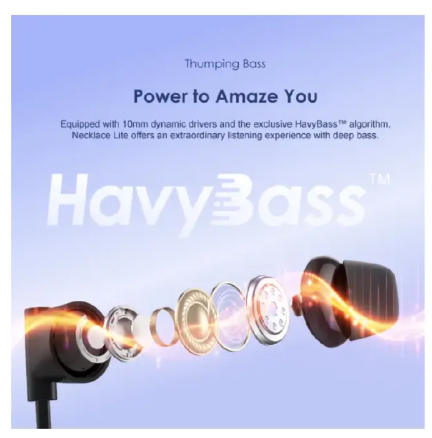 (SPECIAL OFFER) Oraimo Necklace Lite Call Vibration Wireless Headphones IPX4 waterproof and Noise reduction in calls and with dual device connection