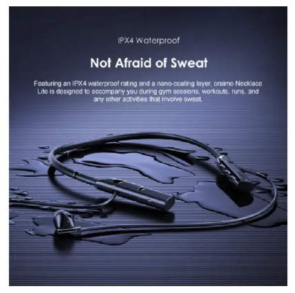 (SPECIAL OFFER) Oraimo Necklace Lite Call Vibration Wireless Headphones IPX4 waterproof and Noise reduction in calls and with dual device connection