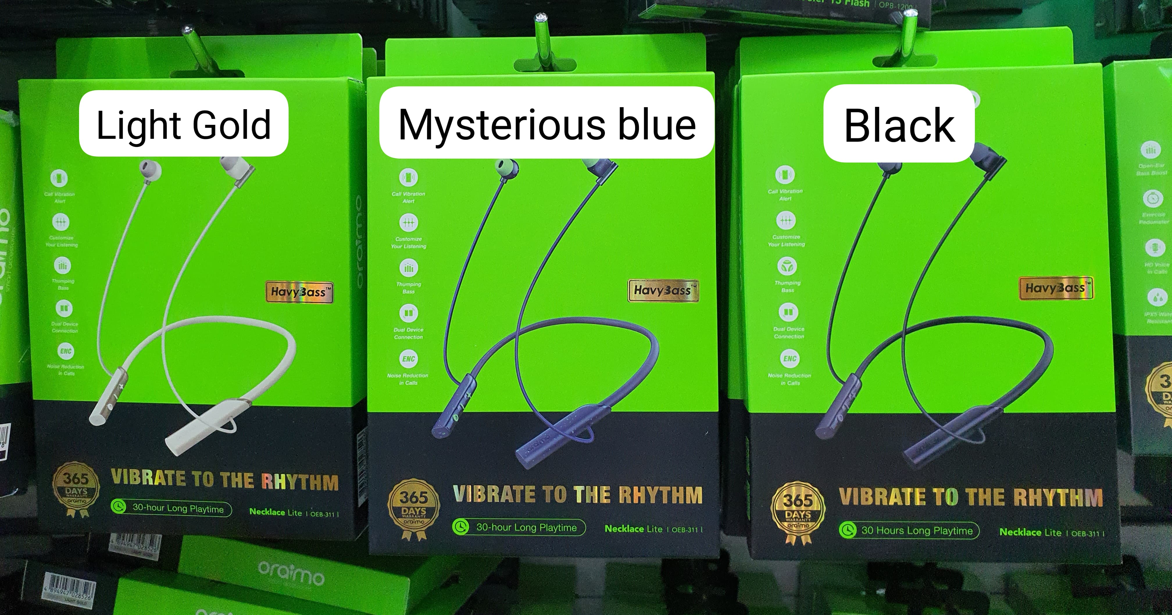 (SPECIAL OFFER) Oraimo Necklace Lite Call Vibration Wireless Headphones IPX4 waterproof and Noise reduction in calls and with dual device connection