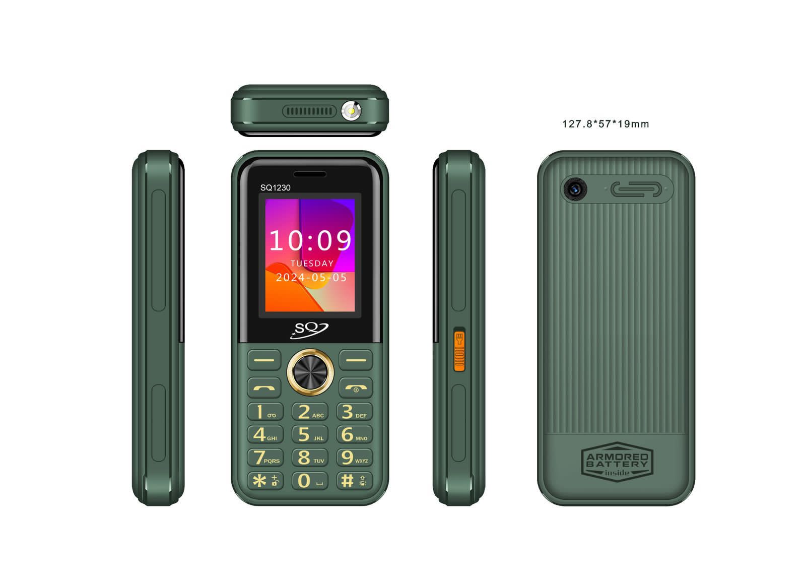 (SPECIAL OFFER) NEW SQ 1230 PHONE With Armored battery 5000mAh,Super Touch,Bluetooth Speaker And 2.0''Big Screen 3D Optical Lens Button/featured phone