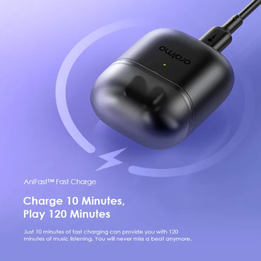 [CLEARANCE SALES] Oraimo FreePods Neo MODEL OTW-330S  ENC 50-hour Playtime Havybass Half -in -ear design True Wireless Earbuds With APP control  Bluetooth earphone