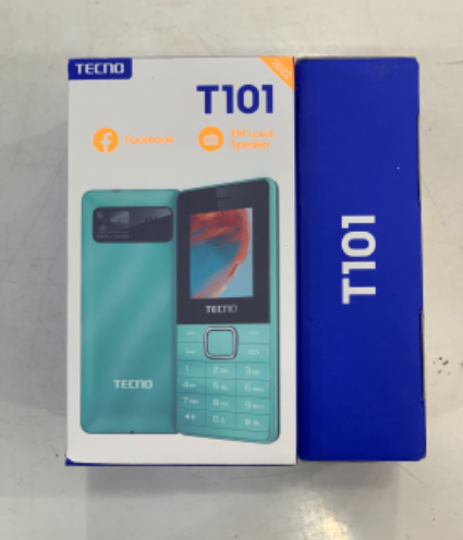 Tecno T101 (Dual Sim) Button Phone🔹 Torch 🔹Wireless FM🔹 Battery 1000mah Feature Kabambe  Mobile Phone