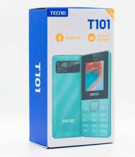 Tecno T101 (Dual Sim) Button Phone🔹 Torch 🔹Wireless FM🔹 Battery 1000mah Feature Kabambe  Mobile Phone