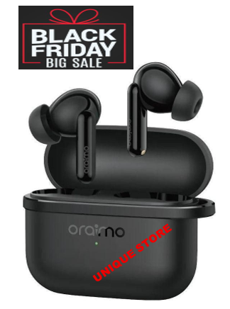 (BLACK FRIDAY OFFER) ORAIMO SPACEBUD LITE OTW-324 Up To 40hrs Long Playtime New lite series pods with sound 360 spatial audio and anti lost Lanyard Havy Bass Input: Type-C And Bluetooth Version: V 5.4