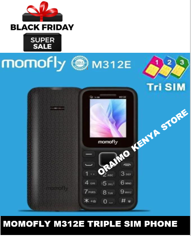 (BLACK FRIDAY OFFERS) Momofly M312E 32 MB RAM featured phone Triple SIM Regular 5C Battery, 1.77" display with BT connectivity featured phones