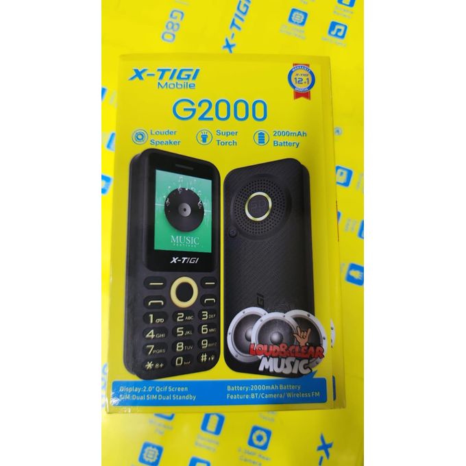 PROMOTION!!! X-TIGI Mobile G2000 🔹 Dual SIM dual Standby🔹 Display Size 2.0″ Qcif Screen🔹 Bluetooth Dialer🔹 Wireless FM 🔹Battery 2000 mAh 🔹Super Torch🔹Camera