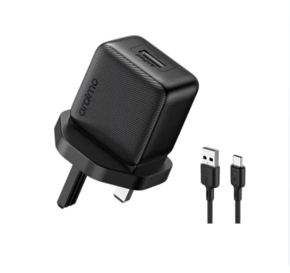Oraimo PowerCube Original Type C Fast Charger and Cable 10 Sleek 10W Wall Charger Kit  5V 2A Fast Charging Compact & Portable  Sweat & Fingerprint Resistance Multi-Protection Safety System