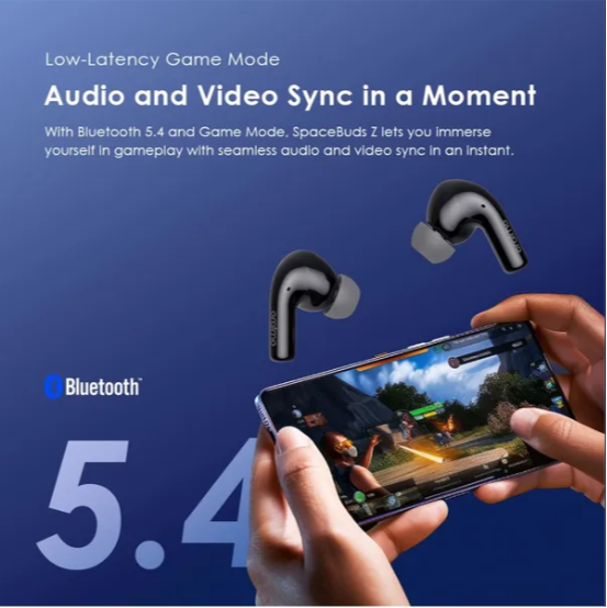 oraimo SpaceBuds Z ANC True Wireless Earbuds with Spatial Audio, HavyBass™ Sound Promise ,4-mic ENC HD Voice in Calls, Dual-device Connectivity, AniFast™ Fast Charging