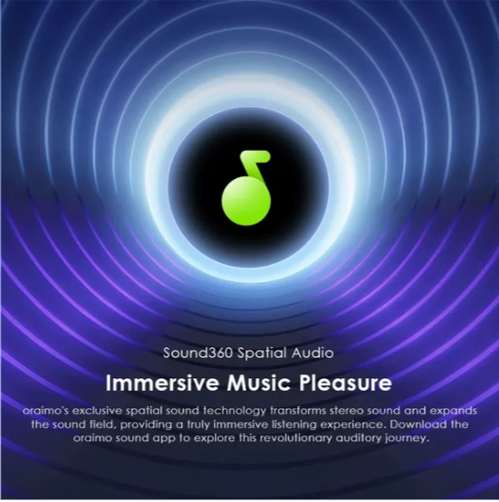 oraimo SpaceBuds Z ANC True Wireless Earbuds with Spatial Audio, HavyBass™ Sound Promise ,4-mic ENC HD Voice in Calls, Dual-device Connectivity, AniFast™ Fast Charging