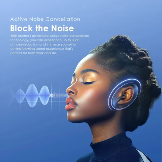 oraimo SpaceBuds Z ANC True Wireless Earbuds with Spatial Audio, HavyBass™ Sound Promise ,4-mic ENC HD Voice in Calls, Dual-device Connectivity, AniFast™ Fast Charging