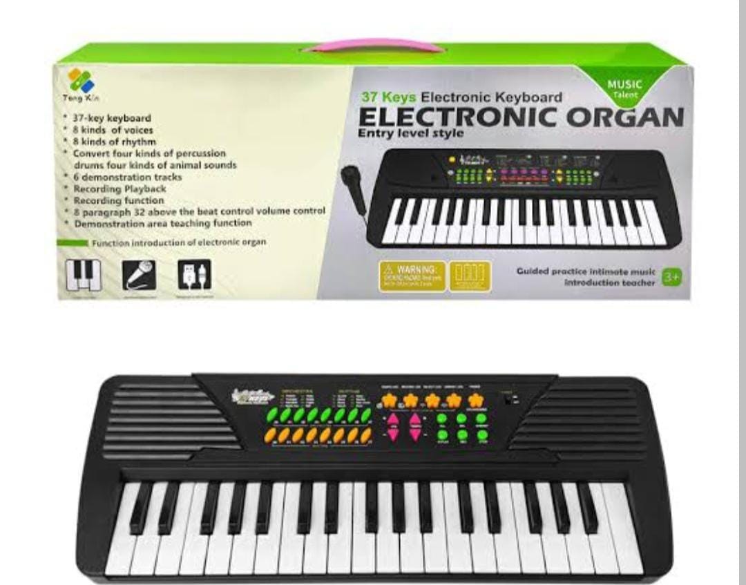 37 Keys Rechargeable Music Piano with assorted Rythms,tones, Demos and songs