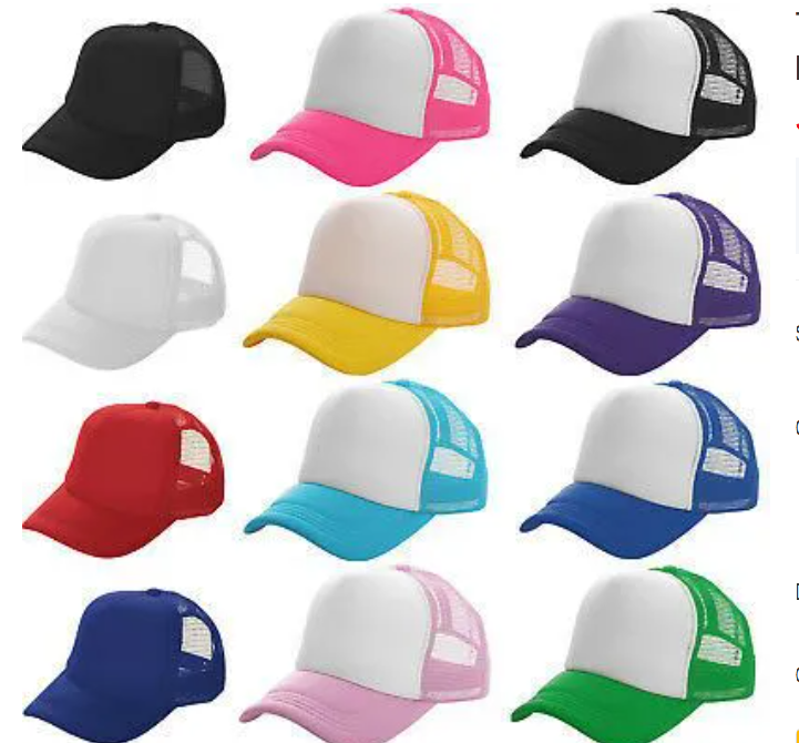 Foam Mesh Trucker Cap – Adjustable Snapback, Unisex Plain Hat for Men & Women Sturdy Foam Front Panel