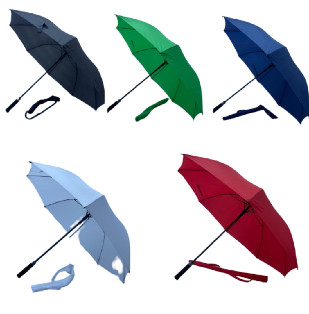 Automatic Open Fiber Umbrella – Portable, Rain & Sun Protection with Comfortable Sponge Handle