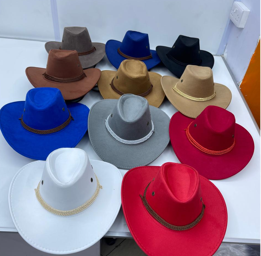 Western Cowboy Hat – Wide Brim, Pinched Crown, for Ranch, Rodeo, Party & Fashion Western-Style Felt or Straw Hat for Men & Women