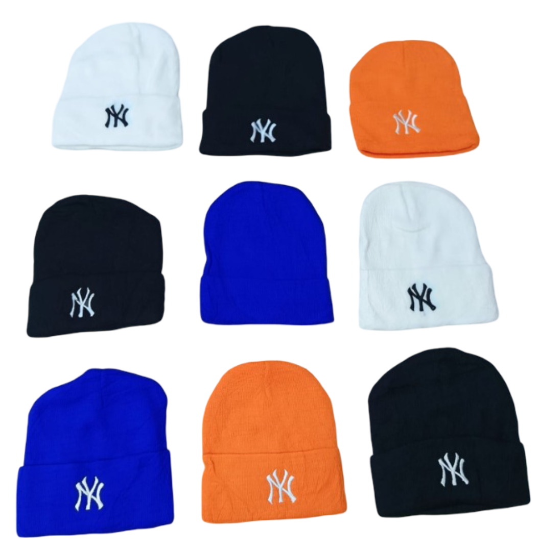 NY Yankees Style Marvin/Beanie – Winter Knitted Cap with Embroidered Logo, Stretchy & Soft Perfect for Cold, Nice Look Unique design Hat Unisex for Men & Women