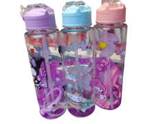 Kids Clear Water Bottle – Leak-Proof Design with Straw & Carry Loop for Boys & Girls