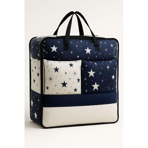 4-Piece Star Print Duvet Set - Includes 1 Duvet , 1 Fitted Sheet, and 2 Pillowcases - Galaxy Themed Bedding