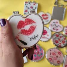 LED Makeup Mirror Pocket Size – Dual-Sided Swivel Mirror for Purse, Travel & Touch-Ups