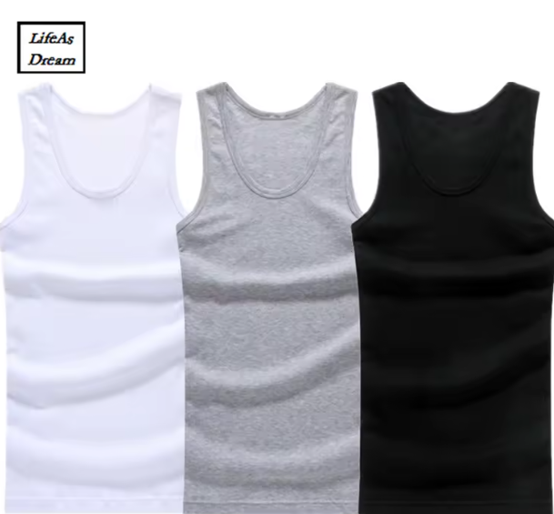 3-Pack Men's Quality Cotton Vests – Breathable, Soft & Comfortable Undershirts for Everyday Wear