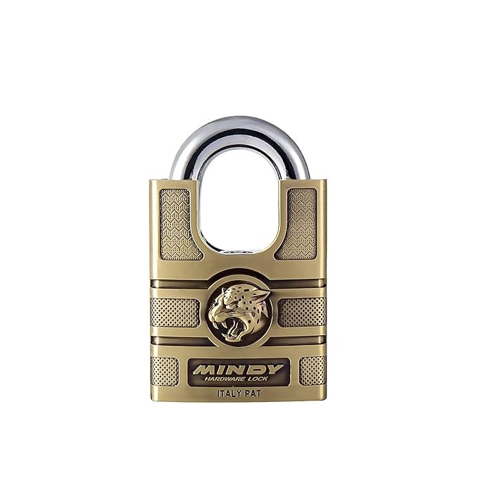 Mindy Heavy Duty Metal Padlock with Keys – Secure Outdoor & Indoor Use, Anti-Rust & Cut-Resistant - For Gates, Lockers, Storage & Bikes, Weatherproof