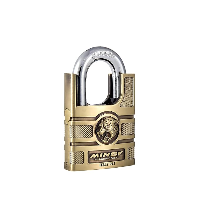 Mindy Heavy Duty Metal Padlock with Keys – Secure Outdoor & Indoor Use, Anti-Rust & Cut-Resistant - For Gates, Lockers, Storage & Bikes, Weatherproof