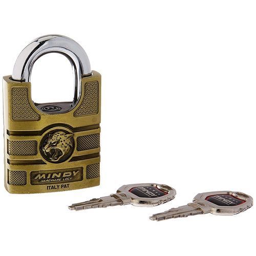 Mindy Heavy Duty Metal Padlock with Keys – Secure Outdoor & Indoor Use, Anti-Rust & Cut-Resistant - For Gates, Lockers, Storage & Bikes, Weatherproof