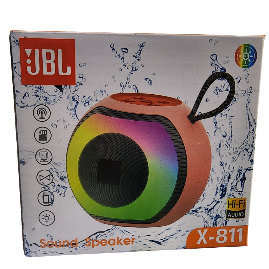 JBL X-811 Portable Bluetooth Speaker – RGB Lights, Hi-Fi Sound, Waterproof Design Fm radio, Flashdisk and TF Card support