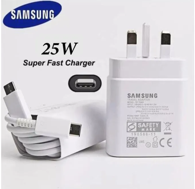 amsung Type-C Fast Charger Set – 25W & 45W Super Fast Charging 2.0 with USB-C to C Cable