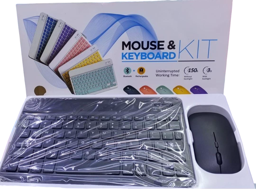 Wireless Mouse and Keyboard Combo, 150 Hours Rechargeable Bluetooth Keyboard and Mouse Set, Ultra-Long Battery Life with Backlight for PC, Laptop, Tablet