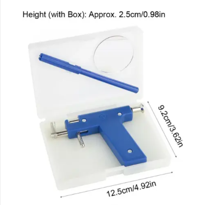 Professional Ear Piercing Gun Kit for Home Use - Sterile, Disposable Cartridge System with Studs for Safe & Easy Ear Lobe Piercing for Adults, Kids, and Babies