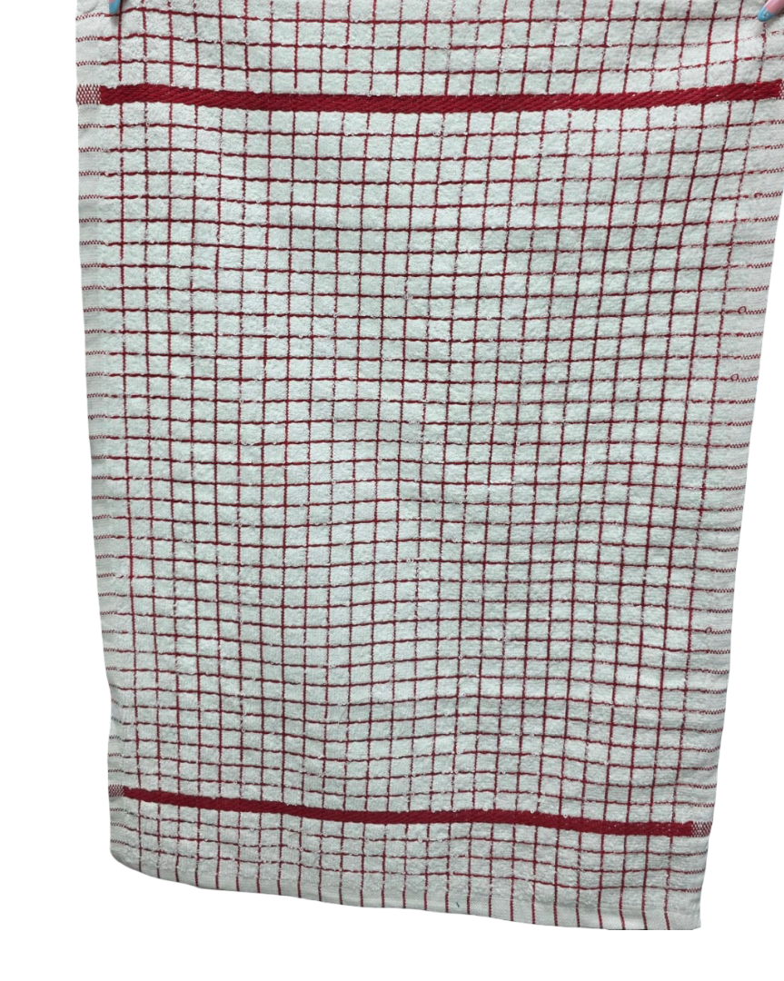 2PCS Elegant Extra Long Kitchen Towel Set - Absorbent Jumbo Size Dish Cloths for Drying & Cleaning with Decorative Stripes, Grey & White