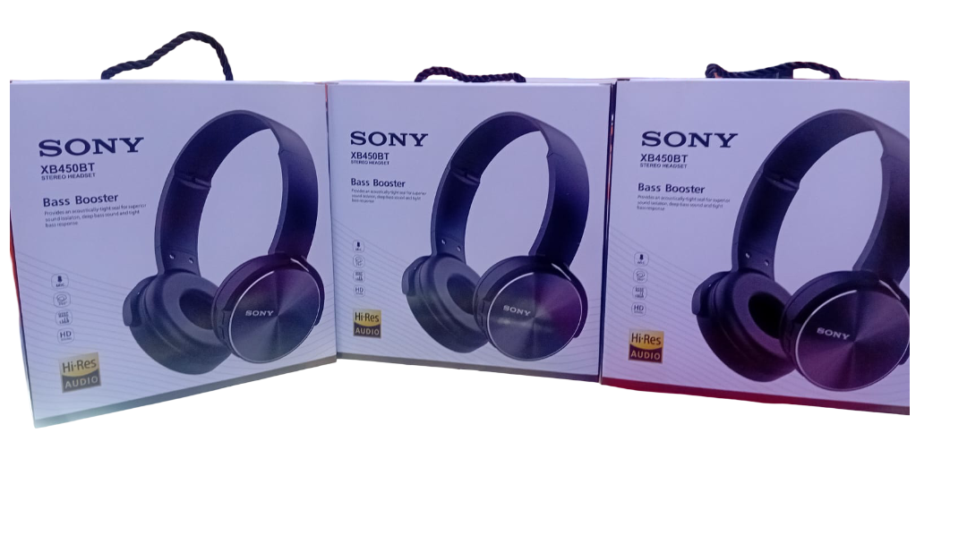 Sony XB450BT Bass Booster Wireless Headphones - Extra Bass Bluetooth Over-Ear Headphones with Microphone, Foldable Design for Music, Gaming, and Travel