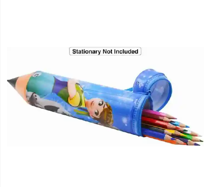 Pencil-Shaped Pen Pouch & Storage Case for Kids - Multipurpose Zippered Holder for Stationery, Art Supplies, Makeup, and Travel Essentials
