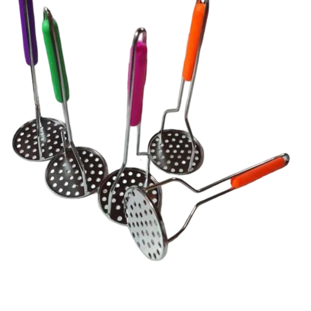 Stainless Steel Potato Masher with Sturdy Handle - Heavy Duty Baby Food Masher for Smooth Purees, Vegetables, and Fruits, Easy Clean Kitchen Tool
