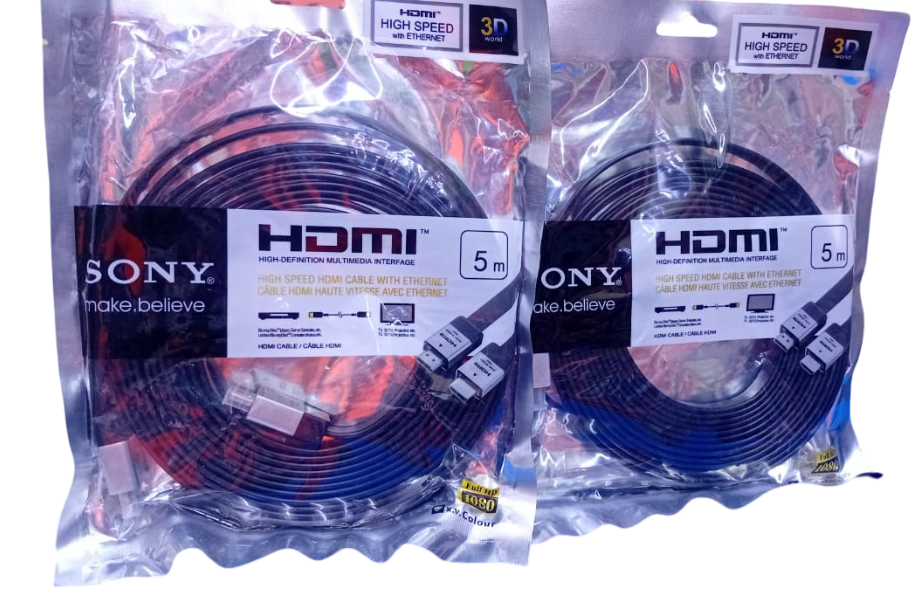 Sony High-Speed HDMI Cable with Ethernet - 5m 3D & 4K Ultra HD Support, High-Definition Multimedia Interface for TV, Gaming Consoles, Blu-ray Players & Home Theater