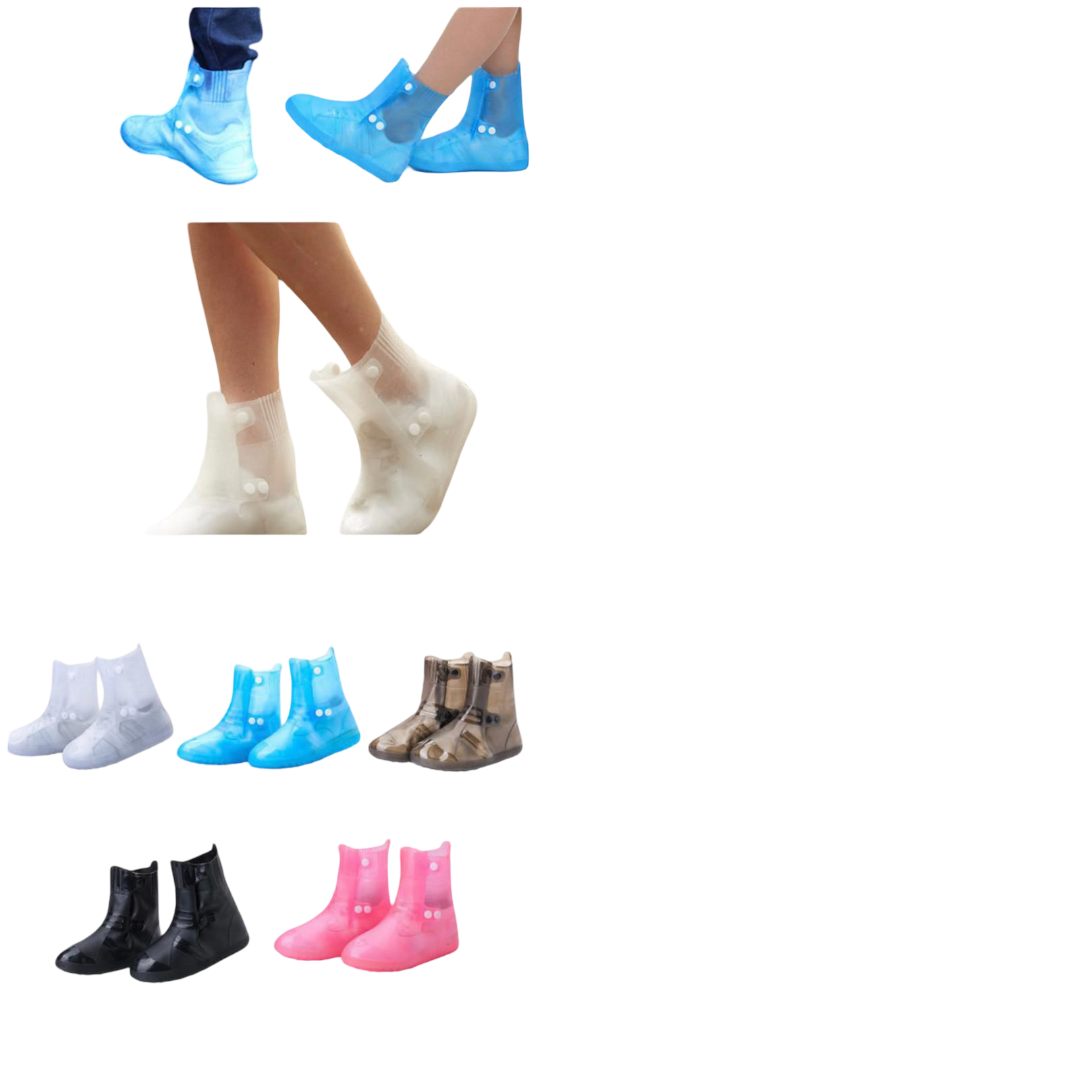 Waterproof short boots shoe covers – reusable rain protector sleeve S-3XL, elastic ankle boot guards for outdoor wet weather, gardening, hiking and daily commute