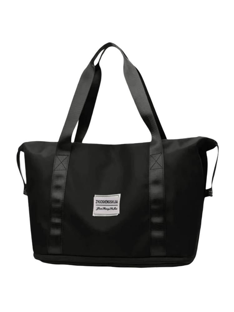 Waterproof Foldable Expandable Travel Bag – Lightweight Oxford Duffel with Expandable Compartment, Multi-Purpose Luggage for Weekend Trips Gym Sports, Trolley Sleeve & Detachable Shoulder Strap