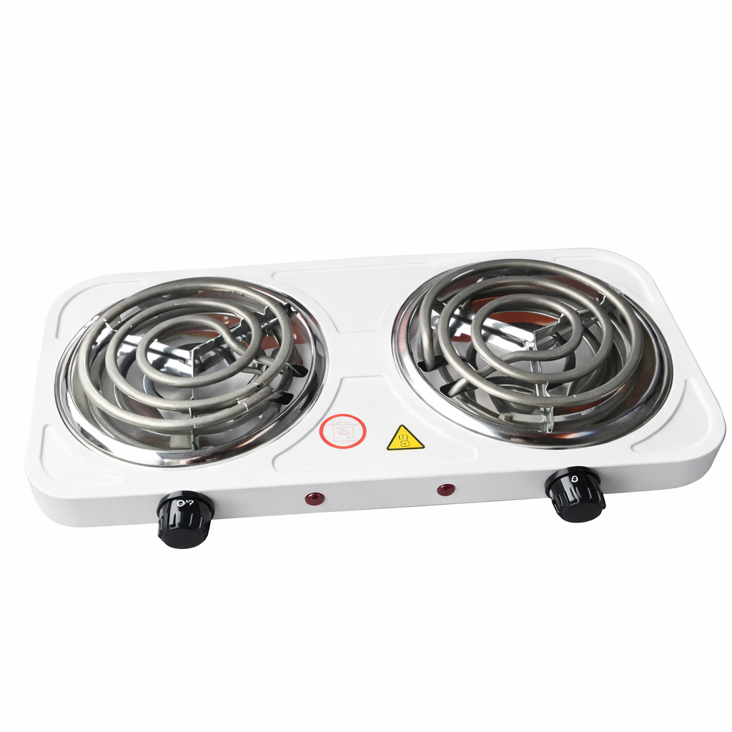 Portable  Single or Double  coil / Hot Plate Electric Cooking Stove 2000 W Dual Burner with Adjustable Thermostats, Compact Countertop Burner for Home, Dorm, Camping
