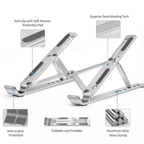 Laptop Holder Riser Computer Stand, Adjustable Aluminum Foldable Portable Notebook Stand