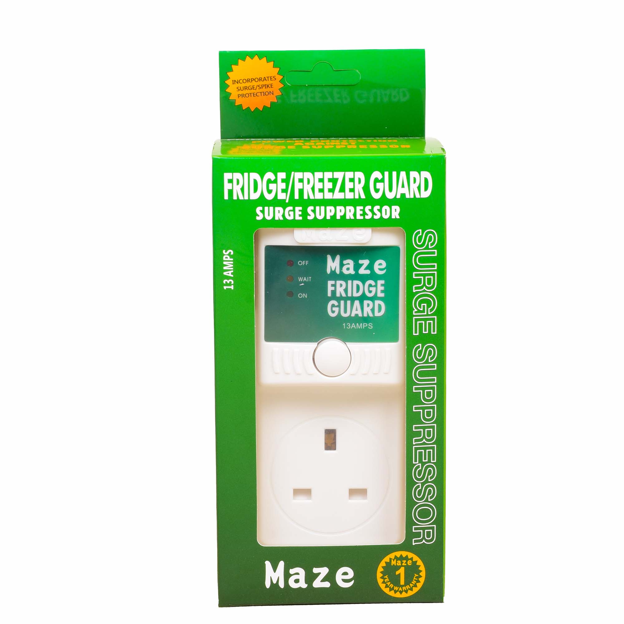 Fridge Guard Surge Protector 13A  - Low Voltage Protection, Spike/Surge Protection, High Voltage Disconnect 230VAC