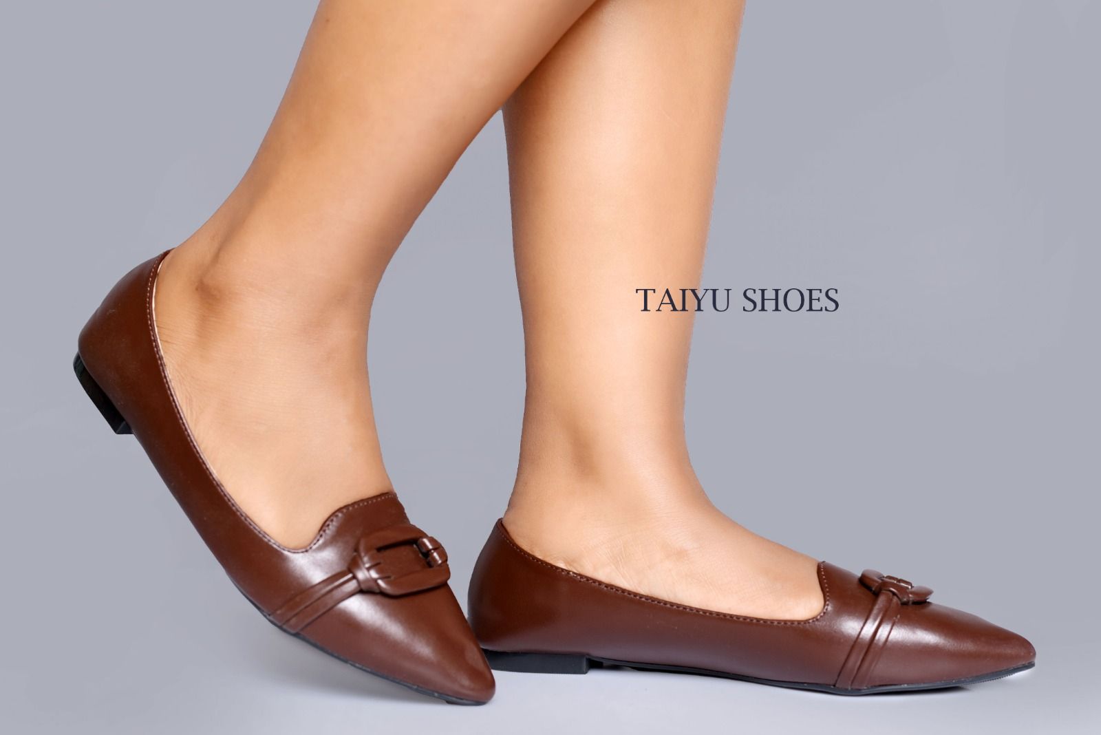 Taiyu Quality 🔥 leather fashionable Taiyu  ladies 💥  women flat official shoes 💯