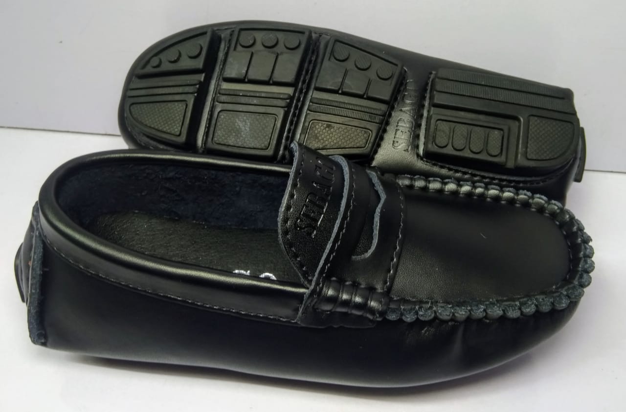 Quality KIDS flat leather loafers