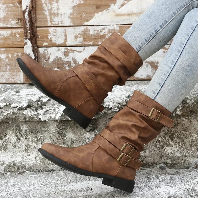Fashion ladies ankle suede leather boots