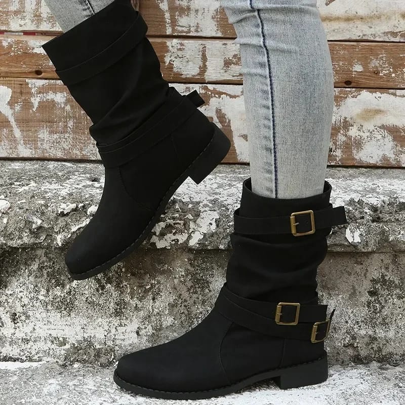 Fashion ladies ankle suede leather boots