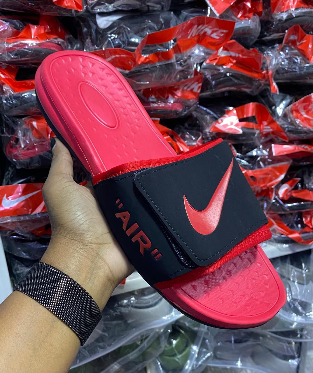 Trendy fashion quality men's open rubber slides