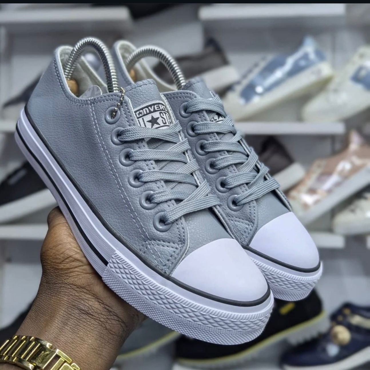 New arrival ⚡️💥 Quality  Leather Unisex ✨️💯 leather unisex rubber shoes🔥🔥