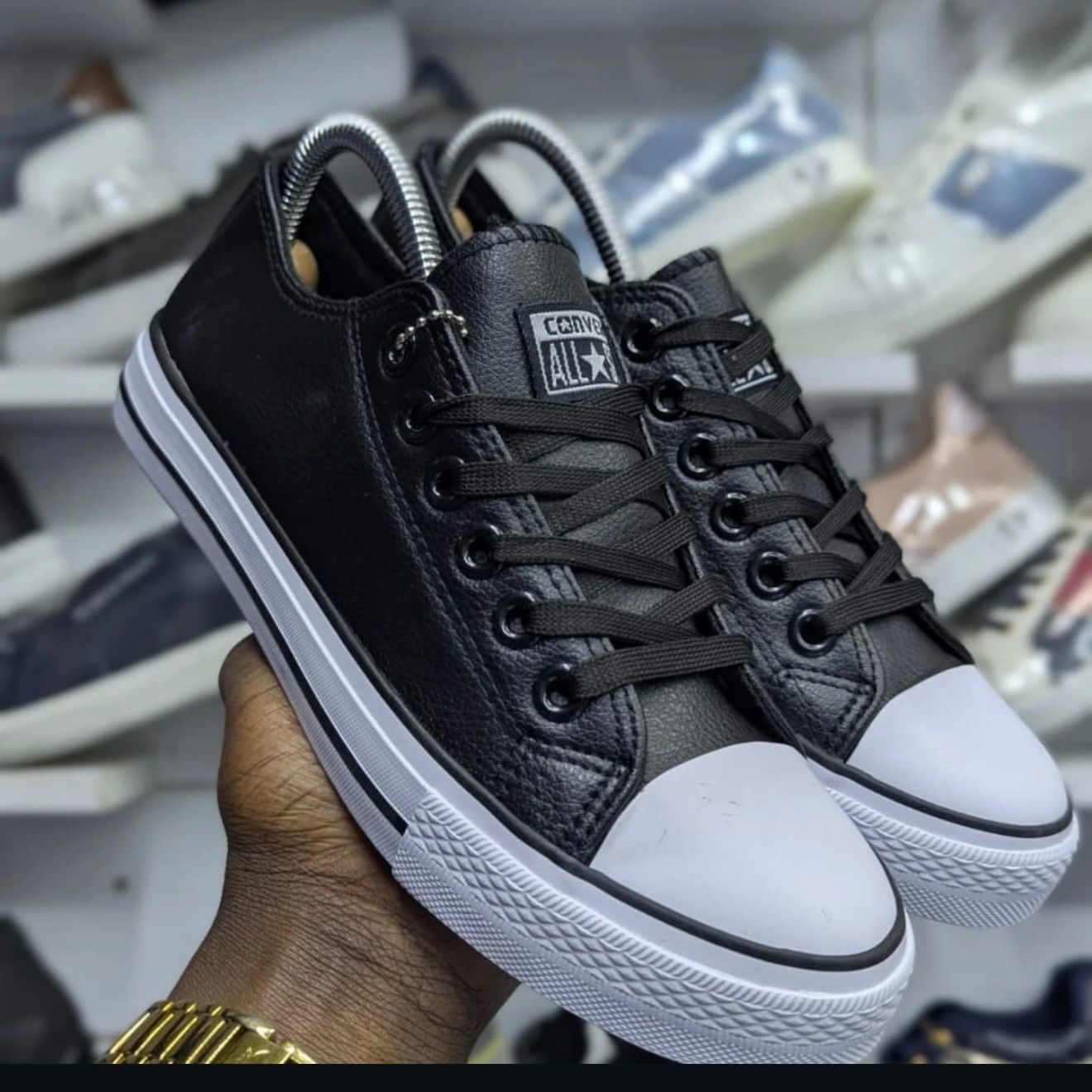 New arrival ⚡️💥 Quality  Leather Unisex ✨️💯 leather unisex rubber shoes🔥🔥