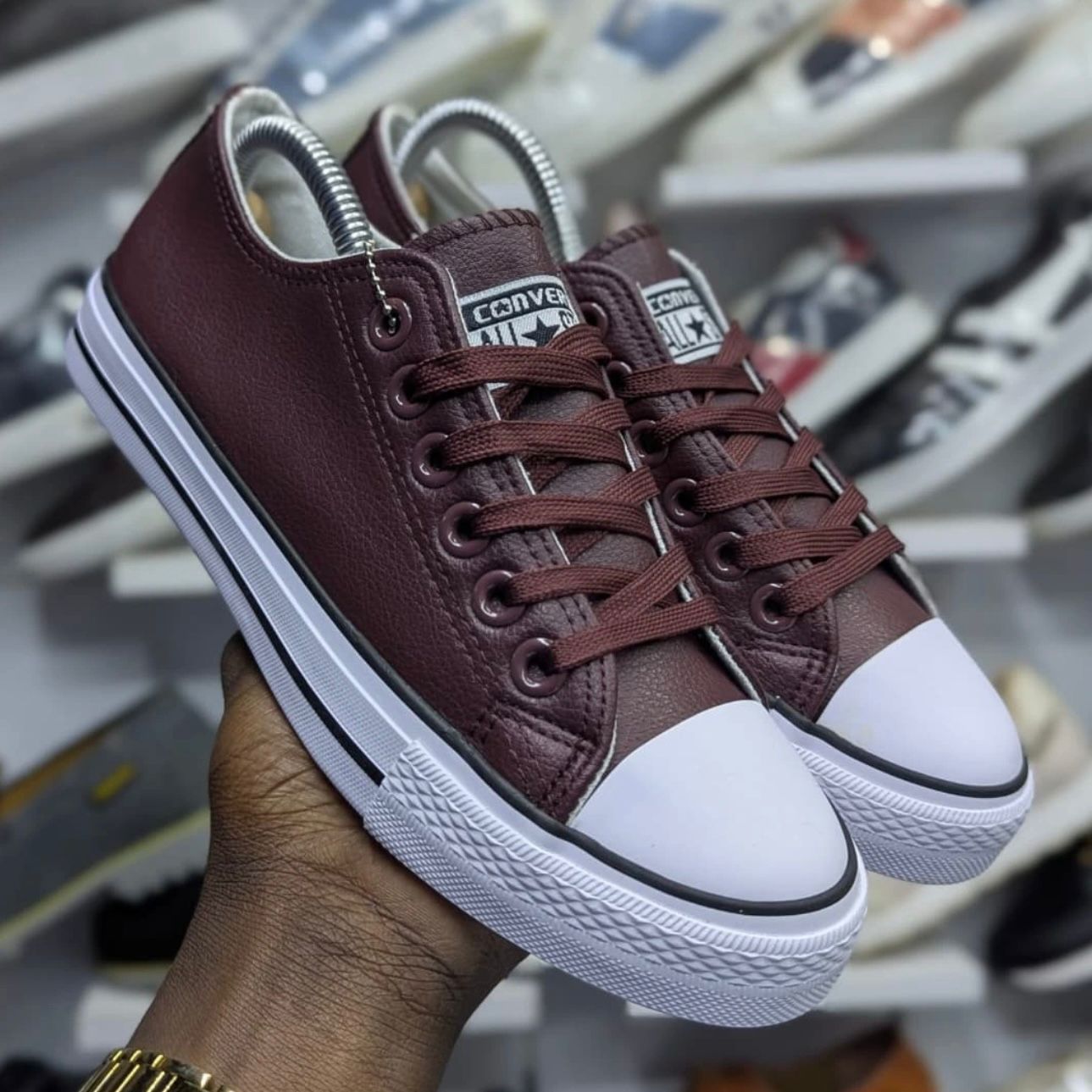 New arrival ⚡️💥 Quality  Leather Unisex ✨️💯 leather unisex rubber shoes🔥🔥